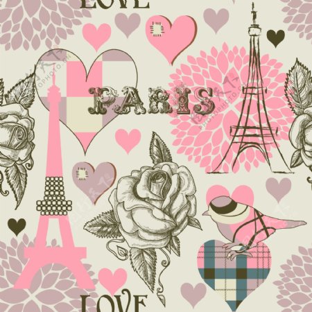 巴黎铁塔背景图片