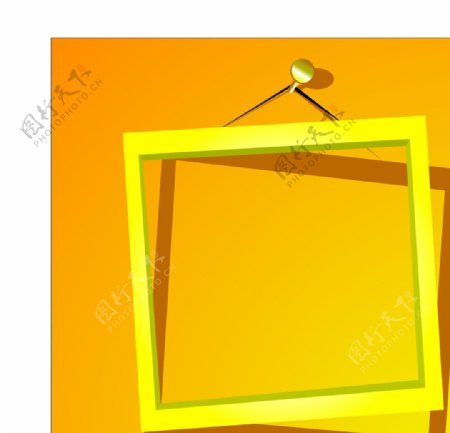 边框矢量黄色相框相框阴影图片