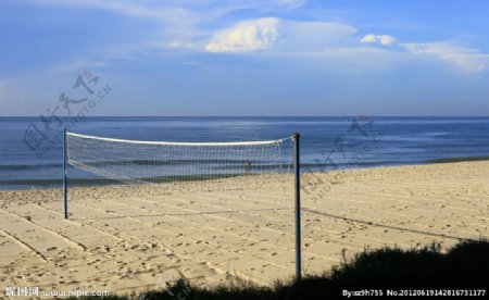 沙滩排球场图片