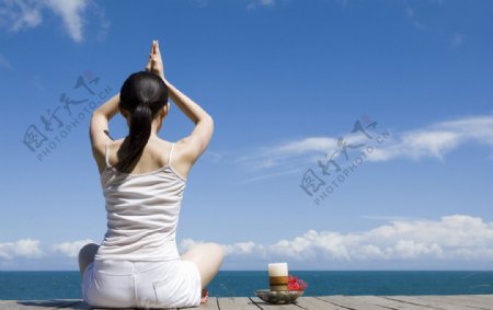 瑜珈美女健康生活图片