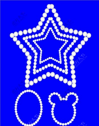 珍珠五角星形珍珠项链小熊珍珠图片