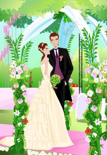 婚礼素材AI模板图片