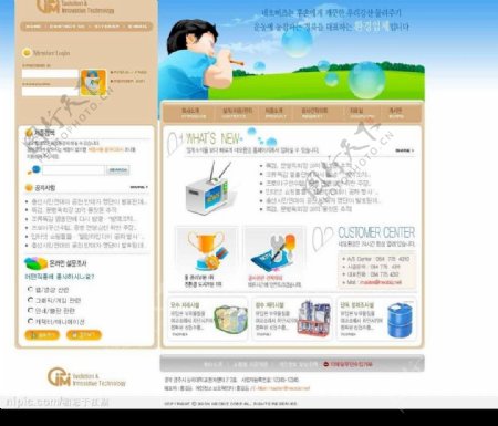 韩国网站矢量图图片