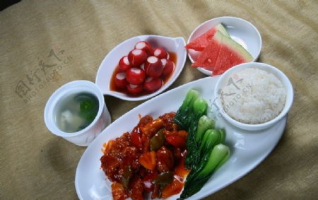 中式套餐菠萝咕咾肉图片