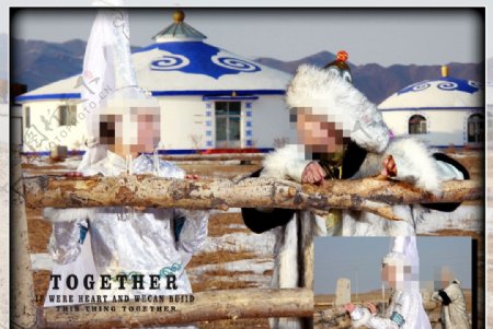 蒙古族婚纱图片