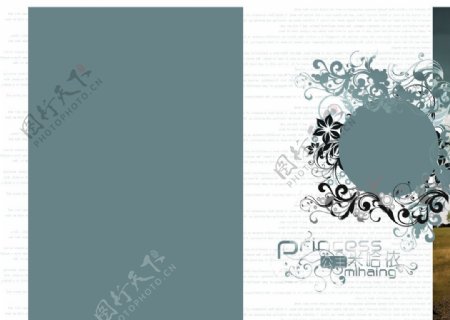 灰色花边构成字体韩版经典设计图片