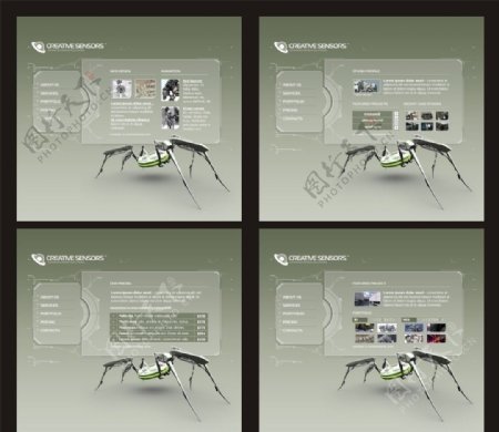 欧美科技网站网页模板图片