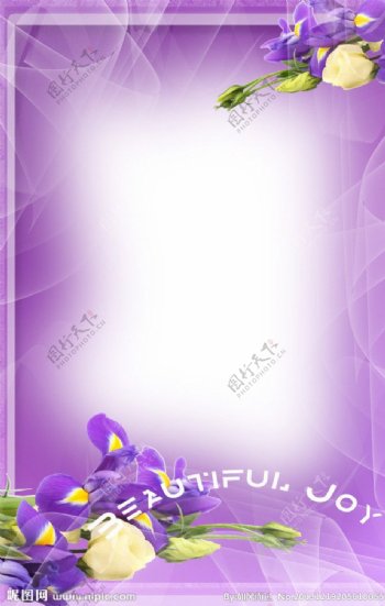 梦幻紫色相框图片