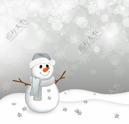 圣诞节可爱雪人图片