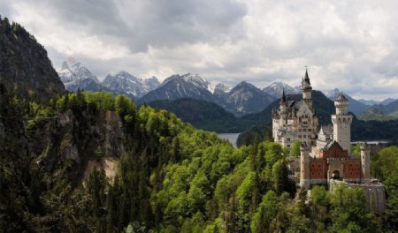 德国城堡山自然风景图片