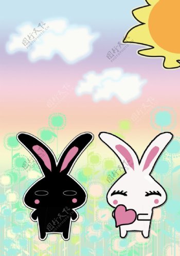 兔兔卡通图片