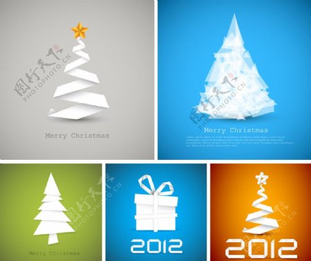 折纸叠纸2012圣诞树图片