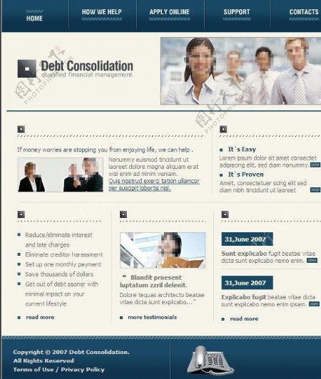 咨询服务公司网站模板图片