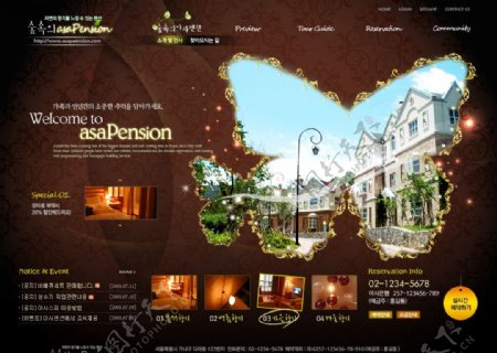 高级酒店网页设计图片