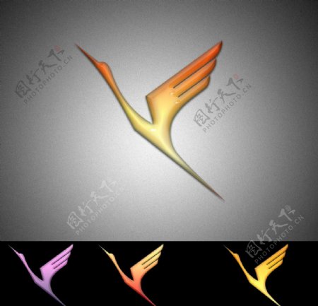 飞鸟大雁飞翔logo设计图片
