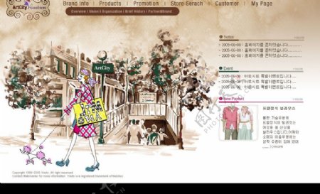 韩国服饰品牌类模板图片