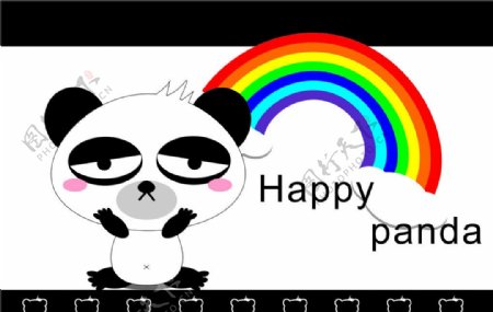卡通熊猫panda图片