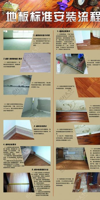 地板安装标准流程图片