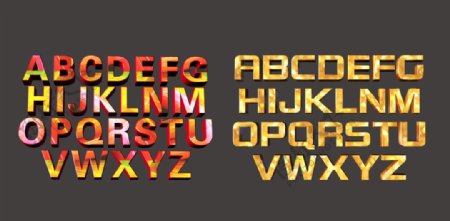 立体字母字体设计图片