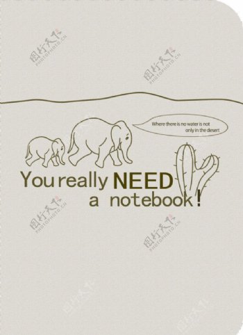 16K布纹底笔记本2NOTEBOOK鼠绘原创简易环保办公心情日记图片
