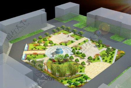 校园绿地广场设计图片