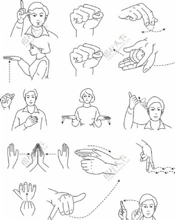聋哑人手语图片