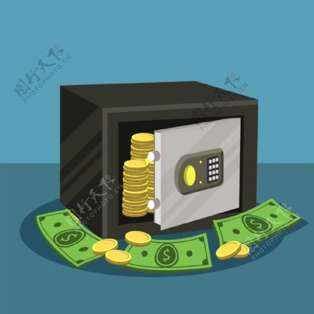 硬币和纸币保险箱插图