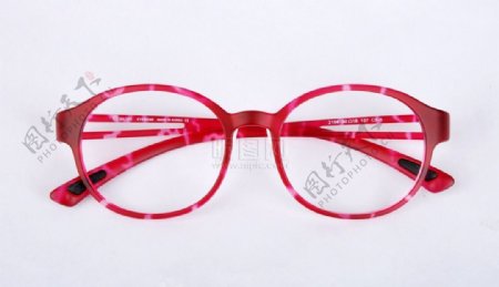 红色豹纹眼镜TR90眼镜