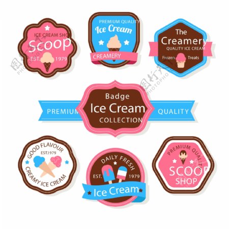 冰淇淋徽章