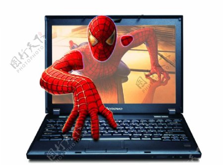 蜘蛛侠从电脑爬出来
