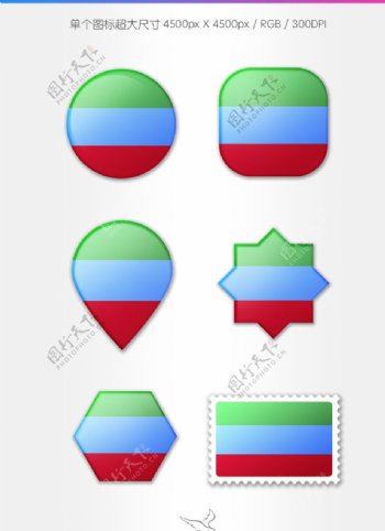 达吉斯坦国旗图标