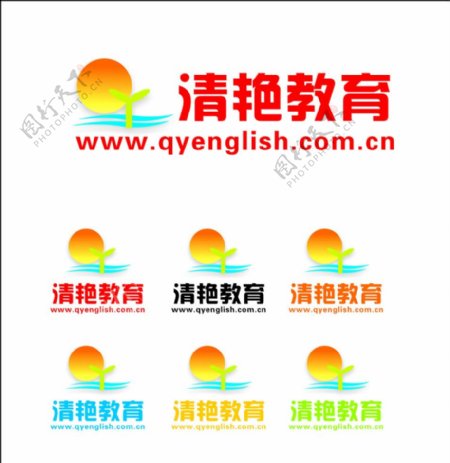 清艳教育logo