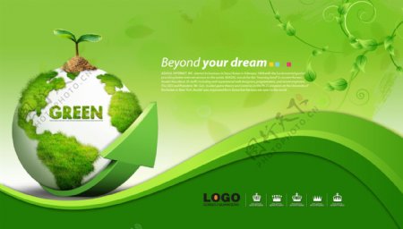 地球绿色海报设计