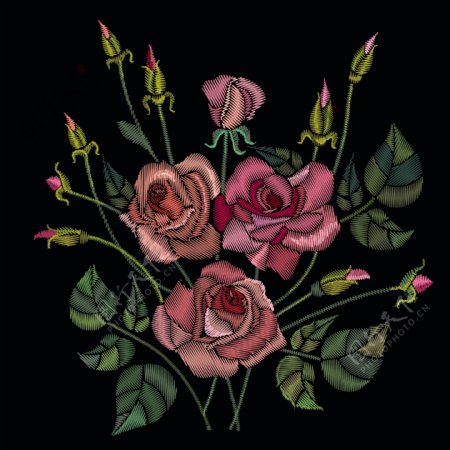 抽象玫瑰花