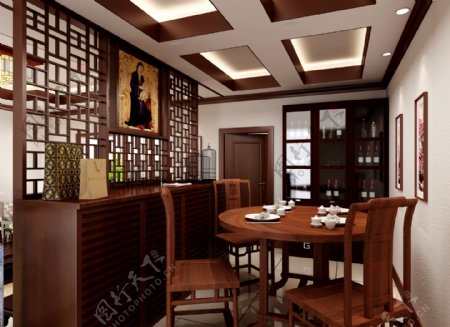 中式餐厅效果图