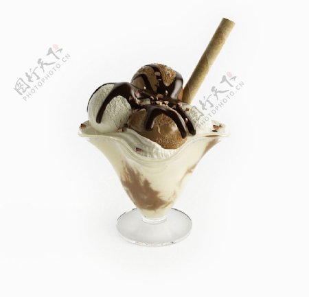 高精度冰淇食物3D模型带材质
