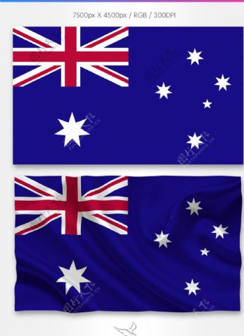 澳大利亚国旗分层psd