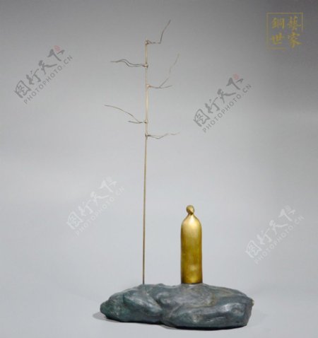 传统文化禅系列纯铜家居摆件图