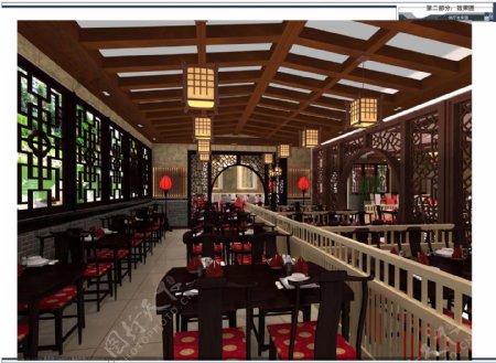 中式餐厅效果图