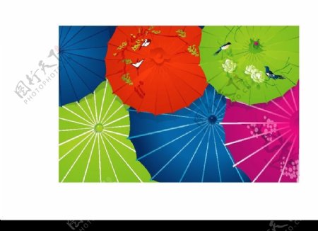 中国传统元素伞
