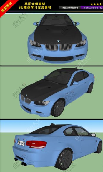 宝马汽车M3的SU模型