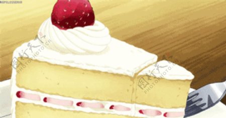 GIF奶油蛋糕美食动态图