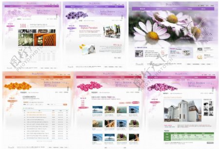 紫色游玩网站模板