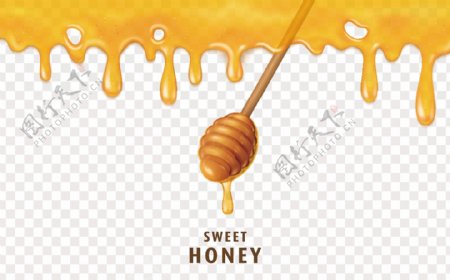 金色蜂蜜矢量海报介绍素材