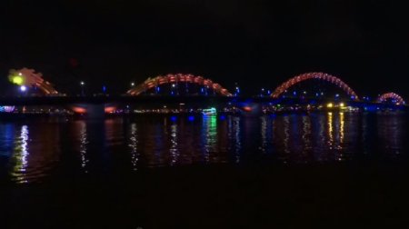 城市河畔夜景视频