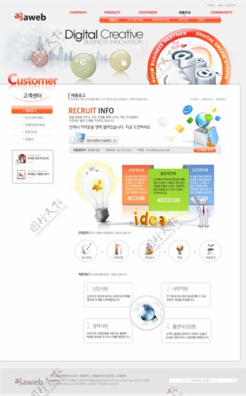 电子商务网页韩国模板图片