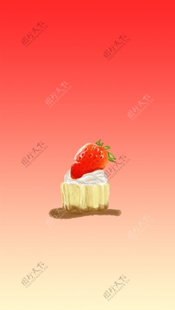草莓蛋糕壁纸