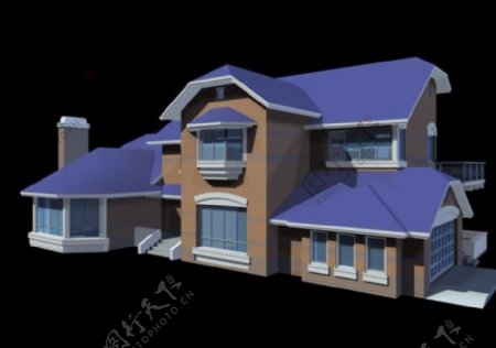 MAX独栋多层别墅3D模型