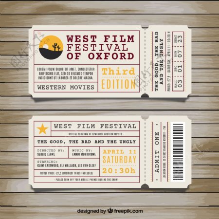 西部电影节门票