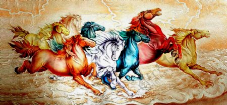 奔跑的马装饰画